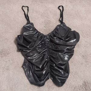 Zara metallic going out tank top